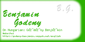 benjamin godeny business card