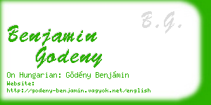 benjamin godeny business card